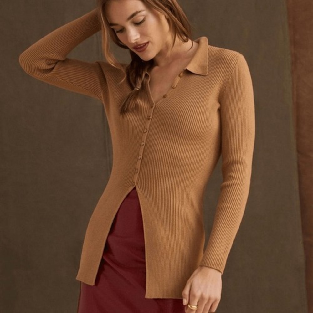 Anthropologie Maeve Long Cardigan - Honey XL NWT